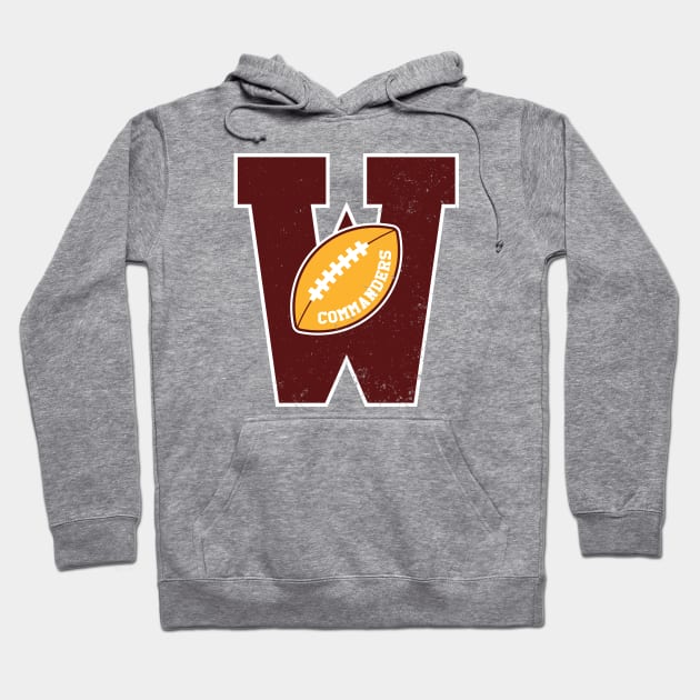 Big Bold Washington Commanders Monogram Hoodie by Rad Love